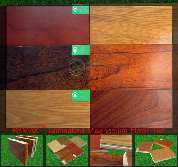 RYMAX Laminated Magnesium Floor Tile - Waterproof Floor Tile - Fireproof Flooring